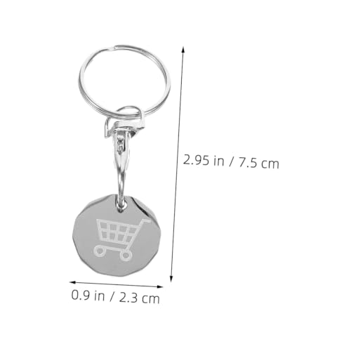 FOYTOKI Einkaufswagenchip Schlüsselanhänger Edelstahl Langlebig Einkaufschip Trolley token für Supermarkt Shopping Unisex Schlüsselring Anhänger Praktische Nutzung FOYTOKI Einkaufswagenchip Schlüsselanhänger Edelstahl Langlebig Einkaufschip Trolley token für Supermarkt Shopping Unisex Schlüsselring Anhänger Praktische Nutzung von FOYTOKI