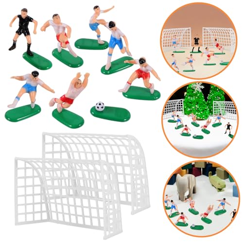 FOYTOKI Fußball Team Kuchen Deko Teilig mit Spielern Schiedsrichter Leichte Kreative Tortendekoration für Geburtstag Konfirmation Fußball Party Detailreiche Figurinen von FOYTOKI