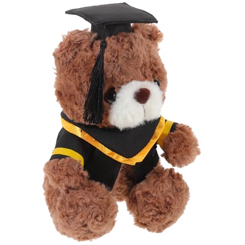 FOYTOKI Graduation mit Doktorhut und Gelb Gestreiftem Doktorhut Plüschbär aus Langlebigem PP Baumwollmaterial Niedliches Abschlussgeschenk für Freunde und Familie Dekoration für FOYTOKI Graduation mit Doktorhut und Gelb Gestreiftem Doktorhut Plüschbär aus Langlebigem PP Baumwollmaterial Niedliches Abschlussgeschenk für Freunde und Familie Dekoration für von FOYTOKI