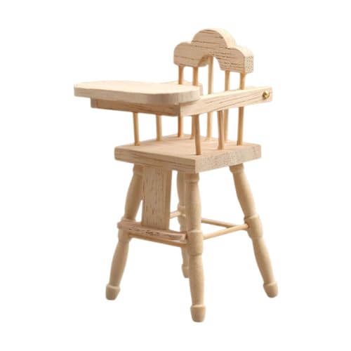 FOYTOKI Hochstuhl für Puppenhaus Robustes Holzdekor Exquisites Babystuhl Ornament für Mikrolandschaften Tragbar und Leicht für Kreatives Rollenspiel FOYTOKI Hochstuhl für Puppenhaus Robustes Holzdekor Exquisites Babystuhl Ornament für Mikrolandschaften Tragbar und Leicht für Kreatives Rollenspiel von FOYTOKI