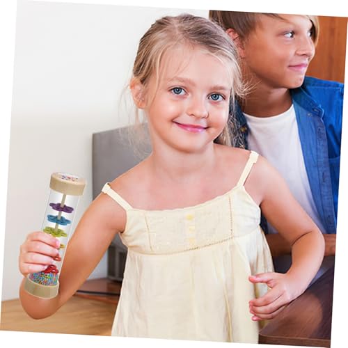 FOYTOKI Holz Regenmacher Musikinstrument Lernspielzeug Regenklang Simulation Montessori Beruhigend für Frühe Musikalische und Sensorische Entwicklung von FOYTOKI