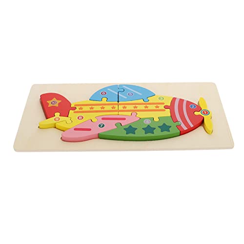 FOYTOKI Holzflugzeug Puzzle für Pädagogisches Konzentration und Early Learning Puzzle aus Holz Robustes Sicheres für Jungen von FOYTOKI