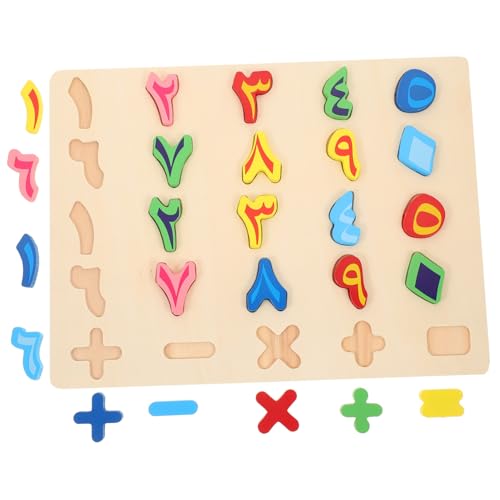 FOYTOKI Holzpuzzle Arabische Zahlen Lernspielzeug zum Formen Zahlenerkennen Farbenfrohes Mittelgroßes für Frühe Bildung und Kognitive von Kleinkindern von FOYTOKI