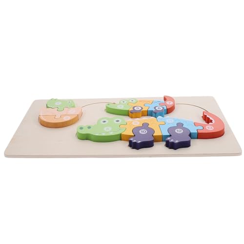 FOYTOKI Holzpuzzle für Tierformen Lernspielzeug aus Holz für Vorschulkinder Farbenfrohes Montessori Puzzle Kognitiven Entwicklung und Motorischen Fähigkeiten von FOYTOKI