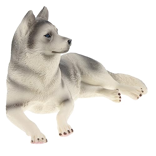 FOYTOKI Husky Modell Spieltisch Hundedekoration Hundefigur Modellsimulation Hundedekoration Realistische Simulation Hundefiguren Hundeskulptur Hundefiguren Kleine Hundestatue von FOYTOKI