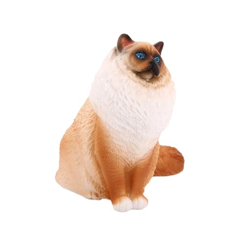 FOYTOKI Imitationskatzenmodell aus Kunststoff Lifelike Katzenfiguren für Lernspielzeug zur Dekoratives Accessoire für Büro und Zuhause von FOYTOKI