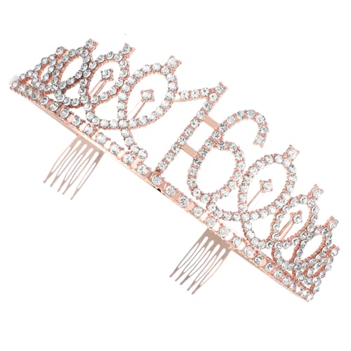 FOYTOKI Jahre Geburtstag Tiara Krone Roségold mit Strasssteinen Party Haar Accessoire für Damen Einfach zu Tragen Stilvolles Geburtstagskopfschmuck für Geburtstagsfeier und Cosplay FOYTOKI Jahre Geburtstag Tiara Krone Roségold mit Strasssteinen Party Haar Accessoire für Damen Einfach zu Tragen Stilvolles Geburtstagskopfschmuck für Geburtstagsfeier und Cosplay von FOYTOKI