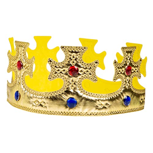 FOYTOKI Kronen Kopfschmuck Goldener Prinzenkrone mit Kunststoffjuwelen Realistisches Design Langlebiges Material Einfaches Ablegen Geeignet für Geburtstag Halloween Kostümparty FOYTOKI Kronen Kopfschmuck Goldener Prinzenkrone mit Kunststoffjuwelen Realistisches Design Langlebiges Material Einfaches Ablegen Geeignet für Geburtstag Halloween Kostümparty von FOYTOKI