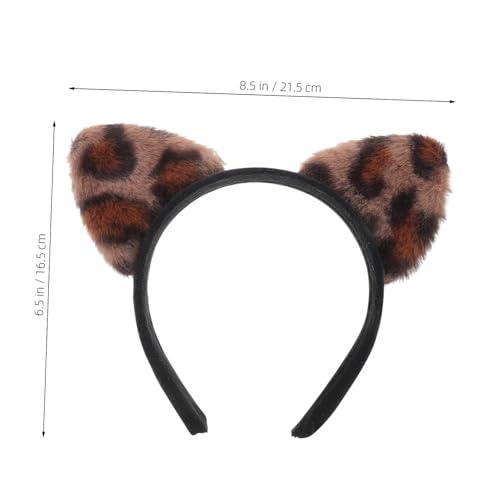 FOYTOKI Leopardenmuster Haarreif mit Katzenohren Damen Weicher Leichter Haarreif Plüschiges Tierohren Accessoire für Party Cosplay Festival und Karneval FOYTOKI Leopardenmuster Haarreif mit Katzenohren Damen Weicher Leichter Haarreif Plüschiges Tierohren Accessoire für Party Cosplay Festival und Karneval von FOYTOKI