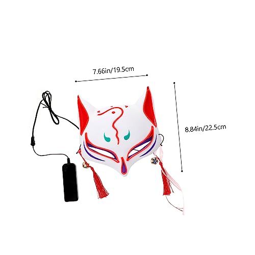 FOYTOKI Leuchtende Halloween Fuchsgesichtsmaske aus Hautfreundlichem Kunststoff Kreative Karnevalsmaske mit Langlebigem Leuchteffekt für Kostümparty Maskenball und Fasching FOYTOKI Leuchtende Halloween Fuchsgesichtsmaske aus Hautfreundlichem Kunststoff Kreative Karnevalsmaske mit Langlebigem Leuchteffekt für Kostümparty Maskenball und Fasching von FOYTOKI