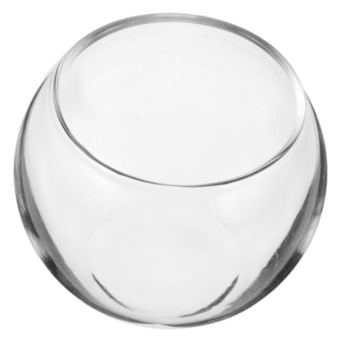 FOYTOKI Glasschale Aquarium Miniatur-fischtank Für Den Schreibtisch Dekorative Blumenvase Ornamente 5 cm Rund Fürs Büro von FOYTOKI