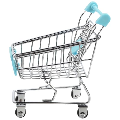 FOYTOKI Mini Einkaufswagen Für Handwagen Im Mini Format Ideales Für Kleine Supermärkte Aus Robustem Hellblau Perfektes Für Kleine Einkaufsliebhaber von FOYTOKI