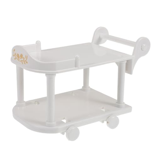 FOYTOKI Miniatur -Trolley -Karren Dollhouse Möbelzubehör 1:12 Miniaturhaus Cart Netter Essauto Rack Rolling Cart Winziges Küchendekoration von FOYTOKI