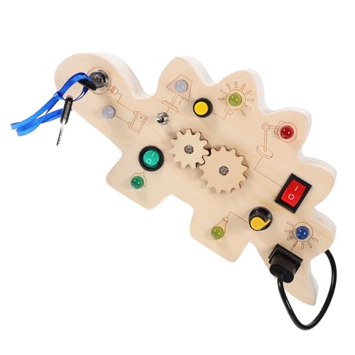 FOYTOKI Montessori Dinosaurier Arbeitsbrett für Kleinkinder LED mit Motorischen Aktivitäten Sicheres und Spannendes Lernspielzeug für Jahr und Älter Kreatives Kinderspielzeug FOYTOKI Montessori Dinosaurier Arbeitsbrett für Kleinkinder LED mit Motorischen Aktivitäten Sicheres und Spannendes Lernspielzeug für Jahr und Älter Kreatives Kinderspielzeug von FOYTOKI