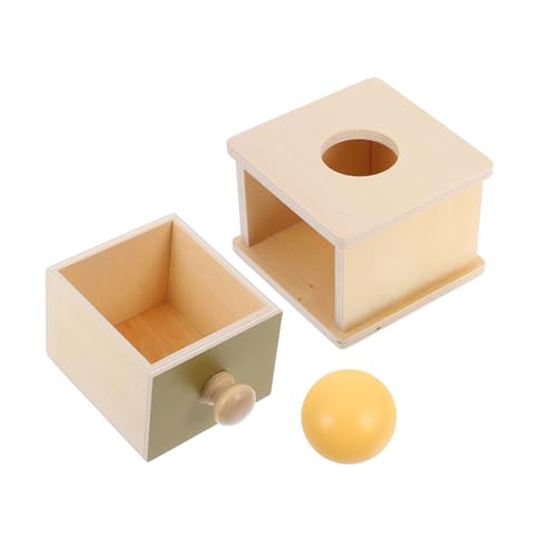 FOYTOKI Montessori für Holzball Abwurfspielzeug zur Motorischer Fähigkeiten mit Box und Ball Ansprechendes Lernspielzeug für Frühkindliche Entwicklung von FOYTOKI