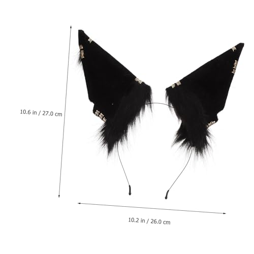 FOYTOKI Plüsch Haarreif mit Wolfsohren Weicher Party Haarschmuck Bequemes Stirnband für Cosplay Familienfeiern Geschenkidee für Halloween Weihnachten Detailreich und Langlebig FOYTOKI Plüsch Haarreif mit Wolfsohren Weicher Party Haarschmuck Bequemes Stirnband für Cosplay Familienfeiern Geschenkidee für Halloween Weihnachten Detailreich und Langlebig von FOYTOKI