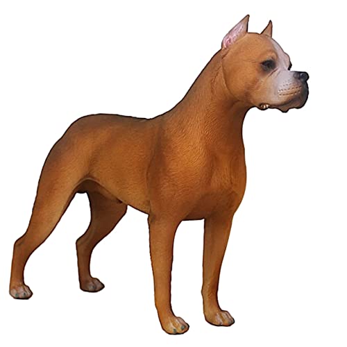 FOYTOKI Hunde Geburtstag Deko Stehende Hundefigur Realistisches Dekorationsmodell Eines Du Gao Hundes Aus Hochwertigem Material Tierfigur Für Und Hundeliebhaber Braune Dog Statue Für Das Zuhause von FOYTOKI