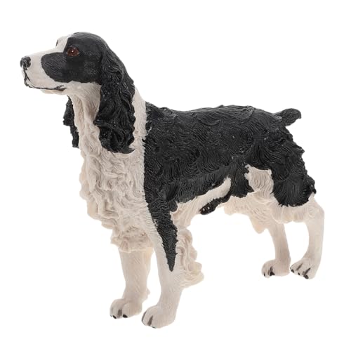 FOYTOKI Sehr Realistische Spaniel-hundefigur Aus Kunstharz Welpen-Ornament Dekoratives Spielzeug Für Zuhause Büro Und Gartendekoration von FOYTOKI