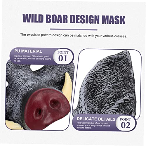 FOYTOKI Realistische Wildschwein Maske aus PU Material Langlebig und Sicher Gruselige Halloween und Cosplay Maske für Erwachsene Vielseitig Einsetzbar bei Kostüm und Themenpartys für FOYTOKI Realistische Wildschwein Maske aus PU Material Langlebig und Sicher Gruselige Halloween und Cosplay Maske für Erwachsene Vielseitig Einsetzbar bei Kostüm und Themenpartys für von FOYTOKI