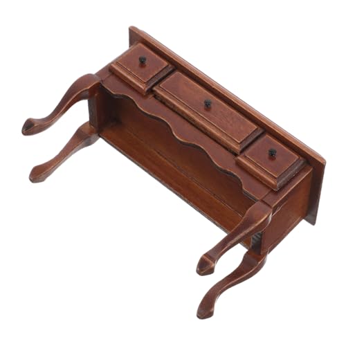 FOYTOKI Realistischer Vintage Schreibtisch für Puppenhaus Holzmodell für Dekoration und Sammler Kompatibel mit Anderen Mini Möbeln FOYTOKI Realistischer Vintage Schreibtisch für Puppenhaus Holzmodell für Dekoration und Sammler Kompatibel mit Anderen Mini Möbeln von FOYTOKI