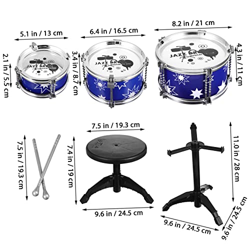 FOYTOKI Schlagzeug Set mit Hocker Pädagogisches Jazz Percussion Instrument für Kleinkinder Jahre Komplettes Trommelspielzeug für Rhythmusförderung und Musikalische Entwicklung FOYTOKI Schlagzeug Set mit Hocker Pädagogisches Jazz Percussion Instrument für Kleinkinder Jahre Komplettes Trommelspielzeug für Rhythmusförderung und Musikalische Entwicklung von FOYTOKI