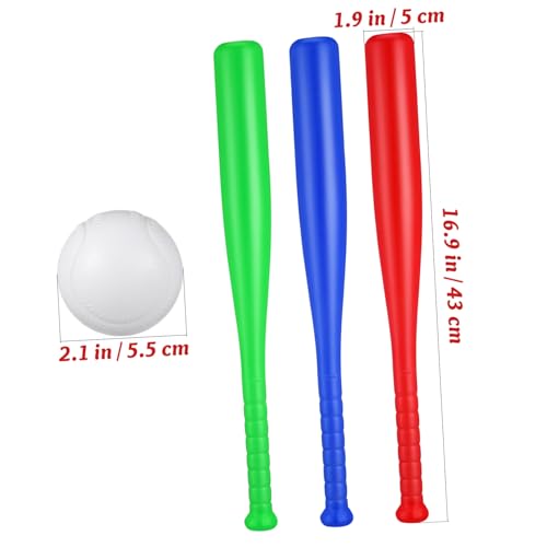 FOYTOKI Teiliges Baseballspielzeug Set aus Kunststoff für Leichtes Outdoor Baseball Kit mit Schlägern und Bällen Sicher und Interaktiv für Mädchen und Jungen im Garten und Zufällige Farbe von FOYTOKI