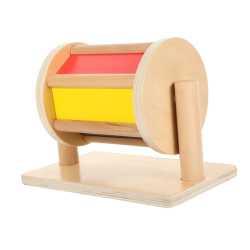 FOYTOKI Textil Schlagzeug Montessori Holzspielzeug für Frühkindliche Entwicklung Sensorisches Lernspielzeug für Jungen und Fördert Farberkennung und Motorische Fähigkeiten von FOYTOKI