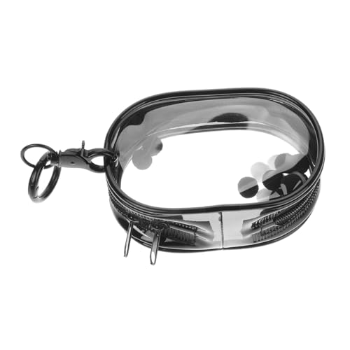 FOYTOKI Transparente Puppen Aufbewahrungstasche PVC mit Schlüsselanhänger und Quaste Modische Tragetasche für Sammlerfiguren Doppelte Reißverschlüsse zum Reisen und Präsentieren von FOYTOKI