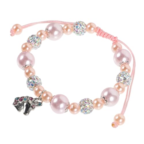 FOYTOKI Damen Schmuck Verstellbare Perlenarmband Für Damen Mit Üßem Einhorn Anhänger Handgefertigtes Geflochtenes Armband Aus Rosafarbenen Perlen Perfektes Schmuckstück Für Partys Und von FOYTOKI