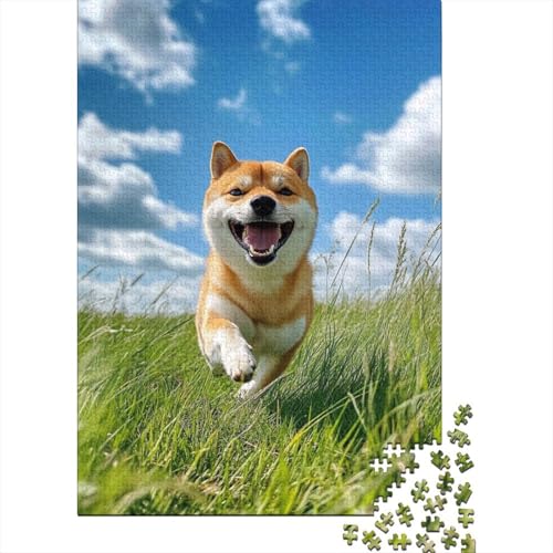 Akita-Hund Puzzle 1000 Teile Schwer Puzzle Spielzeug Pädagogisches Spiel Impossible Herausforderung Spielzeug Für Erwachsene Und Kinder Ab 12 Jahren 1000pcs (75x50cm) von FPAKAKIIE
