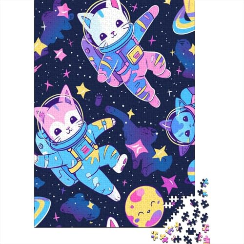 Cute Glückliche Kätzchen Puzzles 1000 Teile Schwer Puzzle Spielzeug Lernspiel Impossible Herausforderungsspielzeug Für Erwachsene Kinder 1000pcs (75x50cm) von FPAKAKIIE