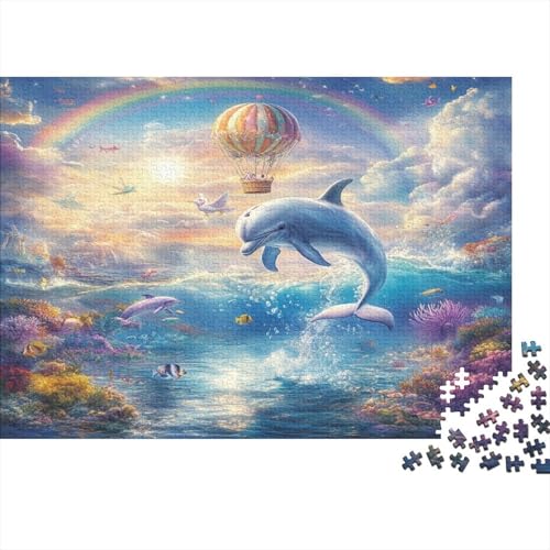 Delphin Puzzle 1000 Teile Erwachsener Kniffel Spaß Für Die Ganze Familie - Abwechslungsreiche 1000 Puzzleteilige Motive Puzzle Erwachsene, Puzzel 1000pcs (75x50cm) von FPAKAKIIE