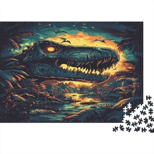 Dinosaurier Puzzle 1000 Teile Puzzles Für Erwachsene Lernspiel Herausforderungsspielzeug 1000-teilige Puzzlespiel Für Erwachsene Kinder Puzzel 1000pcs (75x50cm) von FPAKAKIIE