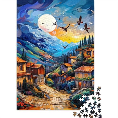 Dörfer Puzzle 1000-teilige Schwer Puzzle Spielzeug Pädagogisches Spiel Impossible Herausforderungsspielzeug Für Erwachsene Und Kinder Ab 12 Jahren 1000pcs (75x50cm) von FPAKAKIIE