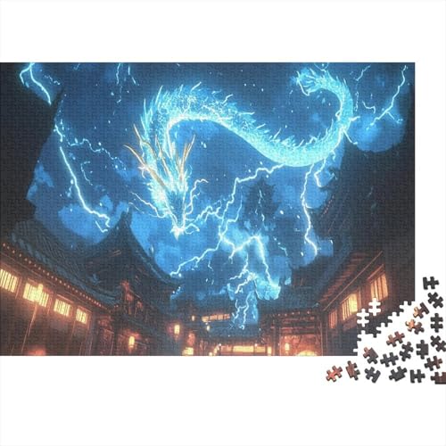 Drache 1000 Teile,Impossible Puzzle,Geschicklichkeitsspiel Für Die Ganze Familie, Erwachsenen Puzzlespiel Puzzel 1000pcs (75x50cm) von FPAKAKIIE