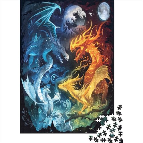 Drache Puzzle 1000 Teile - Puzzle Für Erwachsene, Puzzle, Puzzlespiel Erwachsenen Puzzlespiel Puzzel 1000pcs (75x50cm) von FPAKAKIIE