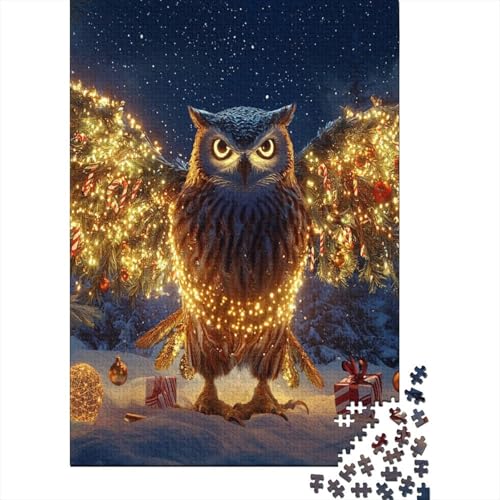 Eule Puzzles 1000 Teile Schwer Puzzle Spielzeug Lernspiel Impossible Herausforderung Spielzeug Für Erwachsene Und Kinder Ab 14 Jahren 1000pcs (75x50cm) von FPAKAKIIE