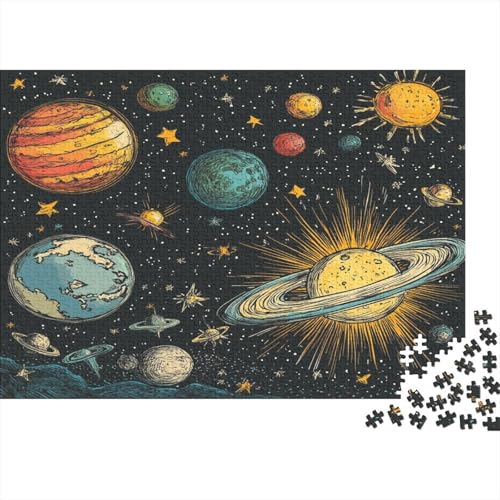 Kosmische Planeten Puzzle 1000 Teile Für Erwachsene Und Kinder Ab 14 Jahren Für Stressabbauer Puzzel 1000pcs (75x50cm) von FPAKAKIIE