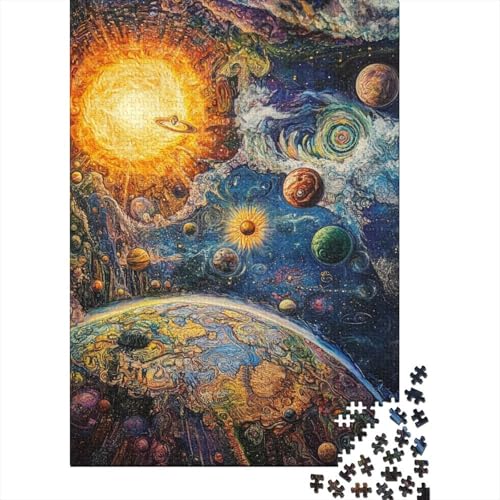 Kosmisches Weltall Puzzles 1000 Teile Schwer Puzzle Spielzeug Pädagogisches Spiel Impossible Herausforderung Spielzeug Für Erwachsene Und Kinder Ab 14 Jahren 1000pcs (75x50cm) von FPAKAKIIE