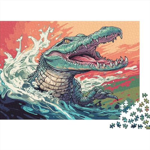Krokodil Puzzlespiel 1000 Teile Puzzle Für Erwachsene Und Kinder Ab 14 Jahren, Puzzle Erwachsenen Puzzlespi Puzzel 1000pcs (75x50cm) von FPAKAKIIE