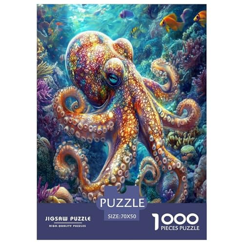 Octopus Puzzle 1000-teilige Schwer Puzzle Spielzeug Lernspiel Impossible Herausforderungsspielzeug Für Erwachsene Und Kinder in Bewährter 70x50cm/1000pcs von FPAKAKIIE