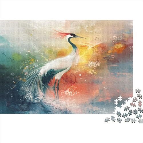 Red-Crowned Crane Puzzle 1000 Teile Für Erwachsene Und Kinder Ab 14 Jahren Für Stressabbauer Puzzel 1000pcs (75x50cm) von FPAKAKIIE