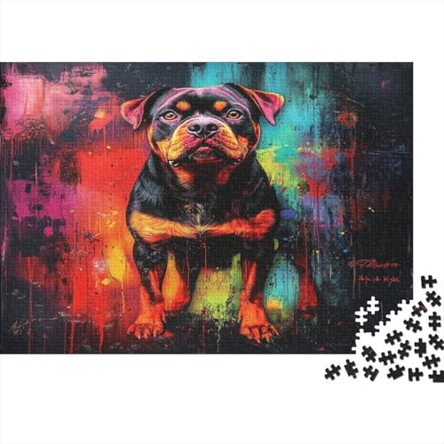 Rottweiler Puzzle 1000 Teile Erwachsener Kniffel Spaß Für Die Ganze Familie - Abwechslungsreiche 1000 Puzzleteilige Motive Puzzlespiel Erwachsene, Puzzel 1000pcs (75x50cm) von FPAKAKIIE
