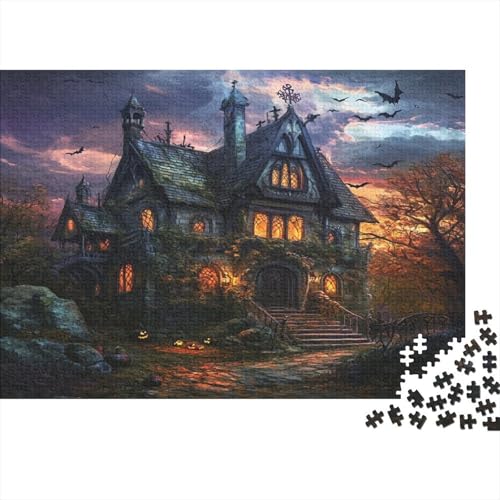 Schloss Puzzle 1000 Teile,für Erwachsene, Impossible Puzzle,farbenfrohes Legespiel,Geschicklichkeitsspiel Für Die Ganze Familie,Erwachsenenpuzzle Puzzel 1000pcs (75x50cm) von FPAKAKIIE