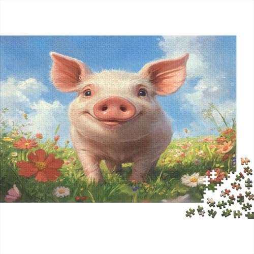 Schwein 1000 Teile Puzzle Für Erwachsene, Hochwertige Recycelbare MateriAußerirdische Und Druck Puzzlespiel, Familienspiel, Geschenk Für Liebhaber Oder Freunde Puzzel 1000pcs (75x50cm) von FPAKAKIIE