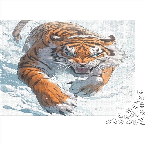 Tiger Puzzle 1000 Teile Puzzle Für Erwachsene Und Kinder Ab 14 Jahren Puzzel 1000pcs (75x50cm) von FPAKAKIIE