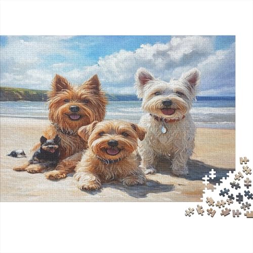 West Highland White Terrier Puzzle 1000 Teile Puzzle Für Erwachsene Und Kinder Ab 14 Jahren Puzzel 1000pcs (75x50cm) von FPAKAKIIE