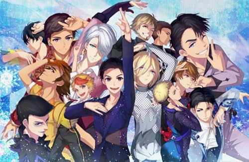 1000 Teile Japanisches Anime-Poster „Yuri!!! On Ice“ Puzzle für pädagogisches Spielzeug für Erwachsene und Familien, Xq33Zy, 38 x 26 cm 1000 Teile Japanisches Anime-Poster „Yuri!!! On Ice“ Puzzle für pädagogisches Spielzeug für Erwachsene und Familien, Xq33Zy, 38 x 26 cm von FPTZL