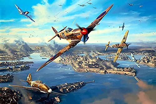 1000-teiliges Puzzle für Erwachsene und Familien, Kampfflugzeug der Luftwaffe aus dem Zweiten Weltkrieg, Herausforderungspuzzle, 52 x 38 cm von FPTZL
