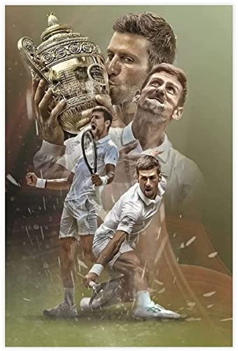 1000-teiliges Puzzle für Novak Djokovic, Poster, Tennis, Wandkunst, 9 Leinwandbilder, Puzzle für Erwachsene und Kinder, Lernspielzeug, 1000 Teile, 70 x 50 cm von FPTZL